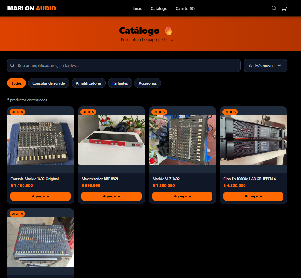 Marlon Audio E-commerce